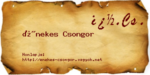 Énekes Csongor névjegykártya